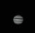 Jupiter am 31.10.2001: aufaddierte Fokalaufnahme am Zeiss - mind 4 Bnder sichtbar!